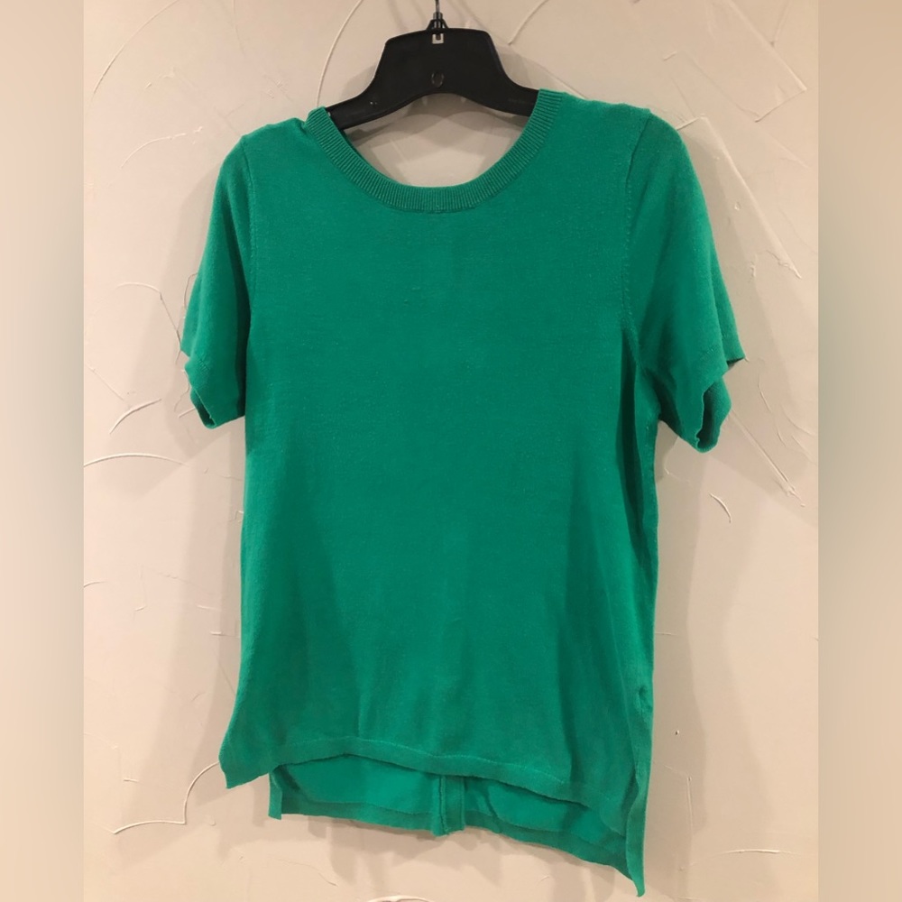 Green Short Sleeve Limited Sweater